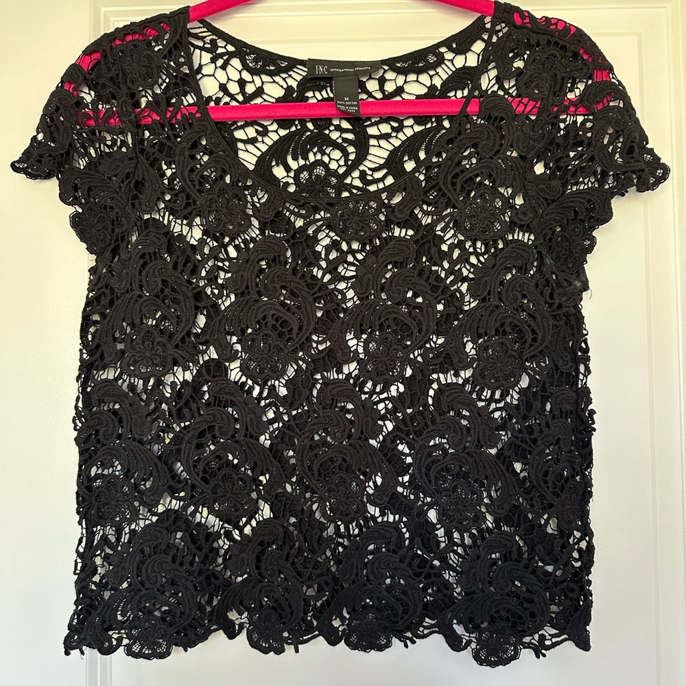 Inc International Concepts Crochet Crop Top. Size medium.
